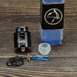 Profil Rda 24mm Mesh Rda Vape Tank Zerstuber Elektronischer Zigaretten Zerstuber 3 I6ss Luftstrom Wiederaufbau Barer Tank Rda Zerstuber svart rda c...