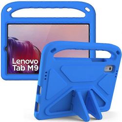 Yhteensopiva Lenovo Tab M9 Kickstand Tablet Case Hand Grip EVA iskunkestävä kansi Sininen