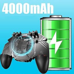 Ak77 Game Trigger Phone Cooler Fan Controller - Pubg Mobile Gamepad tuulettimella Akku 4000 mAh