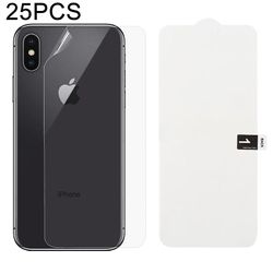 JVY 25 PCS Soft Hydrogel Film Full Cover Back Protector med alkohol bomuld + skrabelod til iPhone X