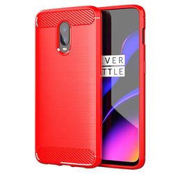 Tpu sag for oneplus 6/6t all inclusive stødsikker kulfiber dækning Rød Oneplus oneplus 6