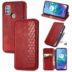 Gangxun Sag for Motorola Moto G10 Flip Cover Tegnebog Flip Cover Tegnebog Magnetisk Beskyttende Handytasche sag Etui - Rød