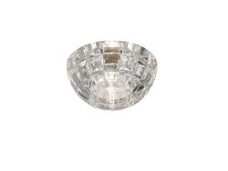 Inspired Lighting Ria runde forsænket downlight G9 Cube mønster poleret Krom, Krystal