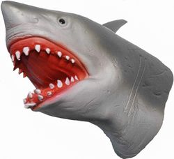 Yuxin Shark Hand Puppet pehmeä kumilateksi realistiset eläinten pään lelut lapsille Tiktok kyllä Shark Puppet (PATENTTI rekisteröity)