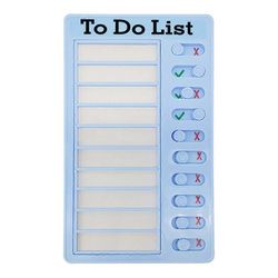 Seinän tarkistuslistataulu vanhusten päivittäiseen hoitoon Muistitaulu matkailuauton kotiin Kävi koulua BL4