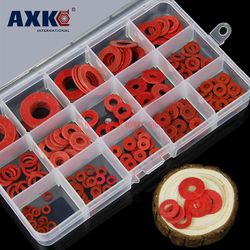 Begrænset ring Hts fødder 225stk / sæt Rød stålpakning Isolering Flad pude Meson Kit M3 M4 M5 M6 M8 M10 M12 M14 M16