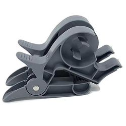 Bærbar innpakningsverktøy Wrap Clips Paper Roll Holder Clip Tape Dispenser (2stk) grå