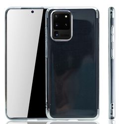 König Telefoncover til Samsung Galaxy S20 Ultra Silver - Klar - TPU silikone etui bagcover beskyttelsesetui i gennemsigtig sølv