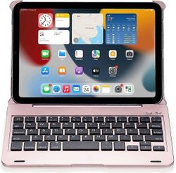 Näppäimistökotelo Ipad mini 6 2021 8.3 tuuman 6. sukupolvelle, langaton Bluetooth-taustavalaistu näppäimistö, kevyt kova kotelo, ohut foliosuojakot...