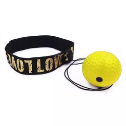Boksning Speed Ball Hovedmonteret Pu Punch Ball gult sæt