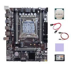 X99 hovedkort LGA2011-3 datamaskin hovedkort med E5 2620 V3 cpu + sata3 SSD 128g + termisk pad + switc [gratis frakt]