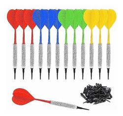 Tikkasetti, jossa on 100 erittäin pehmeää vinkkiä, turvallisuus Pehmeät tikanheitot (punainen, keltainen, sininen, vihreä)( 12kpl)