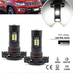 2x LED-päiväajovalot Jeep Compass 2017-2021 PSX24W Canbus pysäköintivalo DRL:t