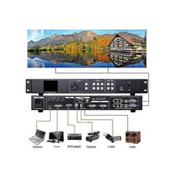 LED-videoprosessori AMS-MVP300 DVI VGA -tulolla tukee Linsn-lähetyskortin EU-pistoketta