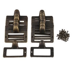 20Pcs antikke bronze solid skuffe kasse kasse boks boks kortholder 56x46mm