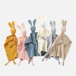 Vauva Puuvilla Muslin Comforter Peitto Pehmeä Vastasyntynyt Nukkuvat nuket Lapset Muoti Sleep Lelu Rauhoita Lepytyspyyhe Bibs Löysä jauhe