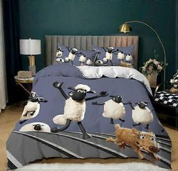 v4852 Lakanat Shaun the Sheep / Sängynpeitesetti Lakanat IU4852 135x200cm 53x78in