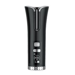 Coosilo Trådløs Auto Curler Hair Curler Curling Jernstav med LED-temperaturdisplay sort