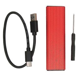 M.2 SSD -kotelosovittimen työkalun ilmainen asennus USB C 3.1 NGFF -protokolla punainen mobiili ulkoinen tietokone SSD