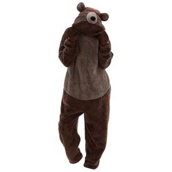 Unisex Vuxen Björn Sovkläder Onesie Vinterficka Lös Rolig Tjock Pyjamas Brown 2XL