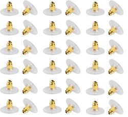 200kpl korvakorujen selkänojat korvaavat hypoallengeriset kullatut lävistetyt korvakorun taustatulpat