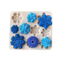 Varychmoo Jul 3d Snefnug Silikone Fondant Mold Cake Dekorative Border Bagning Mould 1