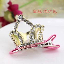 Børns hovedbeklædning Piger Børn Sød Krone Hårnål Baby Prinsesse Krone Hår Klip Bryllupsfest Tiara Acessorio De Cabelo T