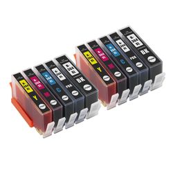 Go Inks 2 yhteensopivaa sarjaa, joissa 5 HP 364 (HP364XL) -mustekasettia Musta/Valokuva Musta/Syaani