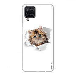 Crazy Kase Cover Til Samsung Galaxy A12 Soft Silicone 1 Mm, Cute Cat