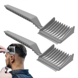 2 kpl Barber Fade Kammat, ammattimainen kaareva asemointikampasarja, Gradienter Design hiusten leikkauskampa ergonomisella muotoilulla