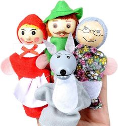 Pieni punahilkka Sormi nukke tarina Lelu, Taapero Lasten tarinankerronta Teatteri Nukke (pieni punahilkka)