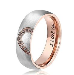 Engagement Rustfrit Stål Couple Ring [kvinders] 11