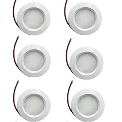 6 X Led 12v 24v spot-valot Himmennettävä asuntovaunu vene upotettu viileät valkoiset alavalot 6PCS