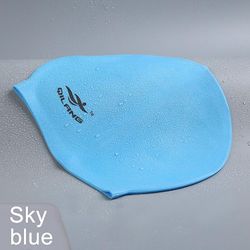 Farverig svømmehætte Elastisk vandtæt Beskyt ørerne Langhåret Swimmingpoolhat