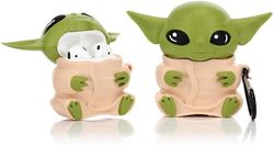 AIR Silikoneetui kompatibel egnet til Airpods 12Yoda Alien Design (gul)