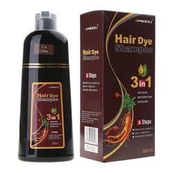 Hiusväri-shampoo Hiusvärishampoo värjää hiukset minuuteissa naisille ja miehille kahvi