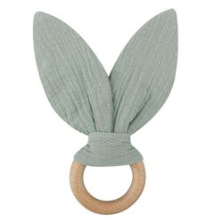 Puinen vauva teether puuvillakangas kani korvan hampaiden rengas jyrsijä helistin lelu vastasyntyneille pojille Rauhoita pureskelu Koulutuslelu lah...