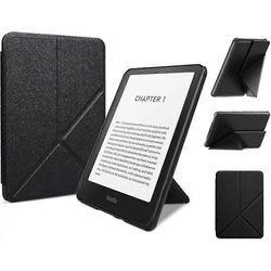 Kindle Paperwhite 12. sukupolven (2024) läppäkotelo, ohut jalustakansi Musta