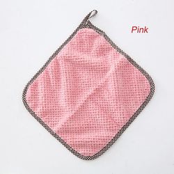 Håndklæder Køkken klud Premium karklude 2022 Super absorberende Coral Velvet viskestykker Non Stick Olie Vaskbar Hurtig tørring Pink 20pcs