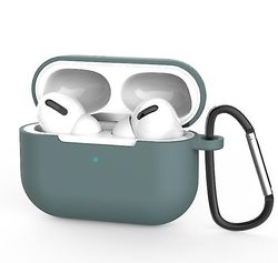 Mikasa Gælder for Airpods Pro Beskyttelsesdæksel, silikone spænde, ny Apple 3. generation Bluetooth headset Dark night green