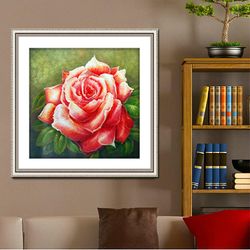 Ruili Den nye 5d Cube Crystal Diamond Full Diamond Drill Diamond Diy Maleri 7048 Rose en generation af fedt distribution 60x60cm
