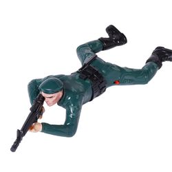 Electric Toy Crawling Soldier Collection -mallilelu kevyellä musiikkilahjalla lapselle Vihreä