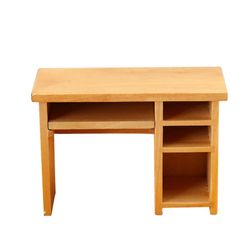 1:12 Kompakti tietokonepöytä ja näppäimistölokerosarja makuuhuoneen toimistoon Opiskelupöytä js