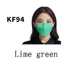Lauwodun Pileformet Kf95 Voksen ansigtsmaske Voksen Fisk-formet Åndbar Kn94 Tre-dimensionelle Mask-100pcs limegrøn