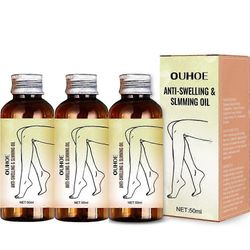 Turvotusta lievittävä ja lievittävä öljy, hierontaöljy hierontaterapiaan, rentouttava vartalo- ja kasvoöljy kipeille lihaksille 3pcs