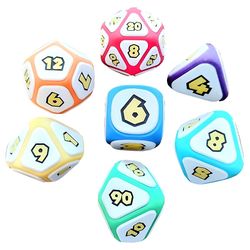 7PCS Mushroom Party Tabletop Rollespill Terninger,Kule spill DND Dice Set D D Familie Tabletop Dic Som vist