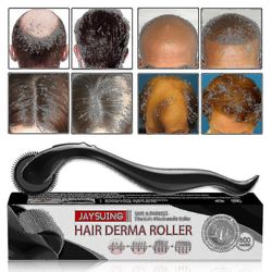 Hair Regeneration Roller Hår Derma Roller 600 Titanium Micro Needles Roller Hår Regenerering Vækst Scalp Massager