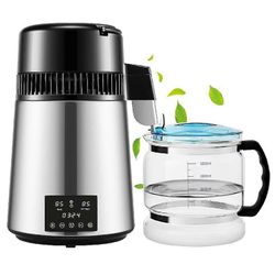 4l tislatun veden konepuhdistin, 750w hammasveden tislauskone 3000ml lasipullolla, ajoitus, kaksoislämpötilanäyttö