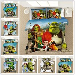 v352 Lakanat Shrek-vuodevaatteet pussilakana tyynyliina3-osainen vuodevaatteet (1 pussilakana + 2 tyynytyynyä) y352 135x200cm 53x78in