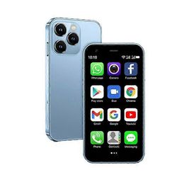 Mini Inch Android Sm.,50% tarjoaa älypuhelimen, maailman pienin matkapuhelin 3.0 Sininen